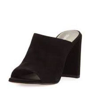 Stuart Weitzman Black Suede Mule